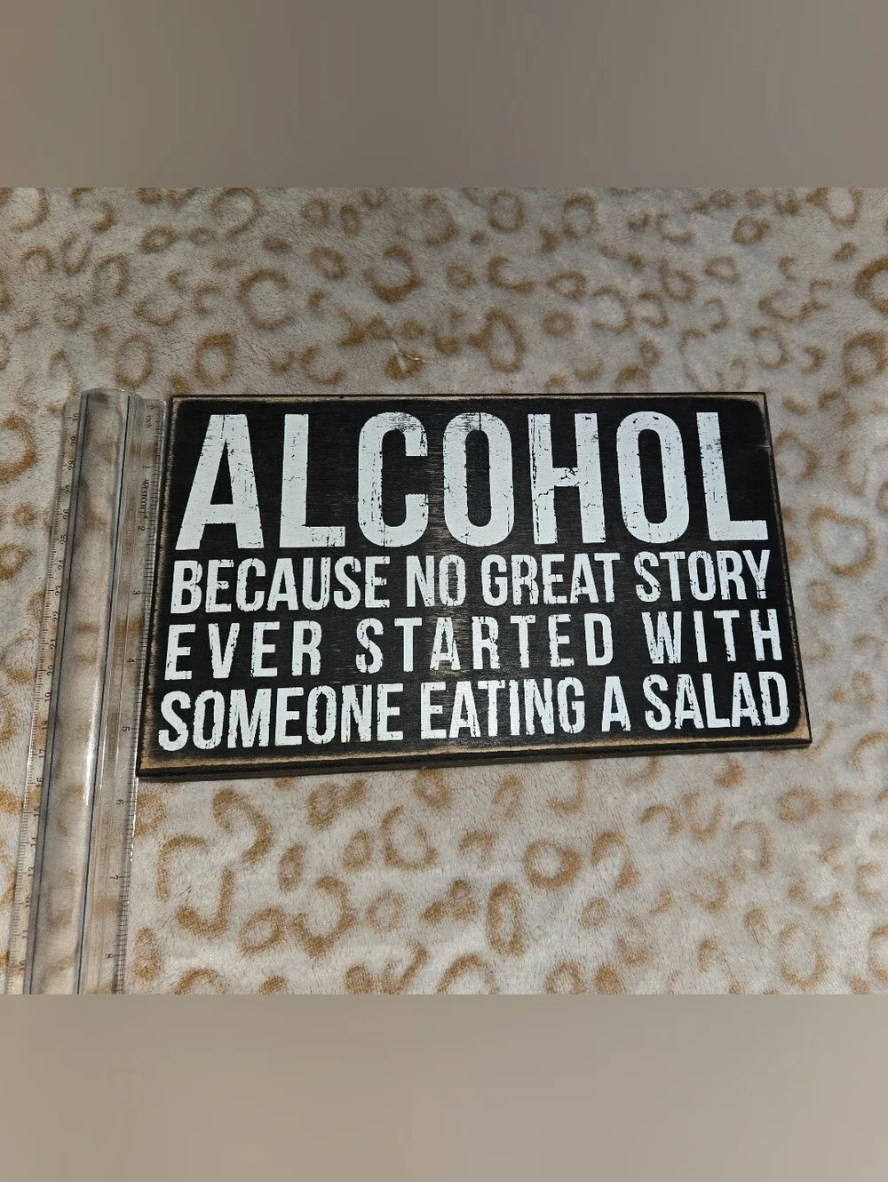 Primitives by Kathy Wooden Box Sign – Alcohol